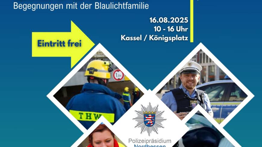 Blaulichttag am Königsplatz Kassel